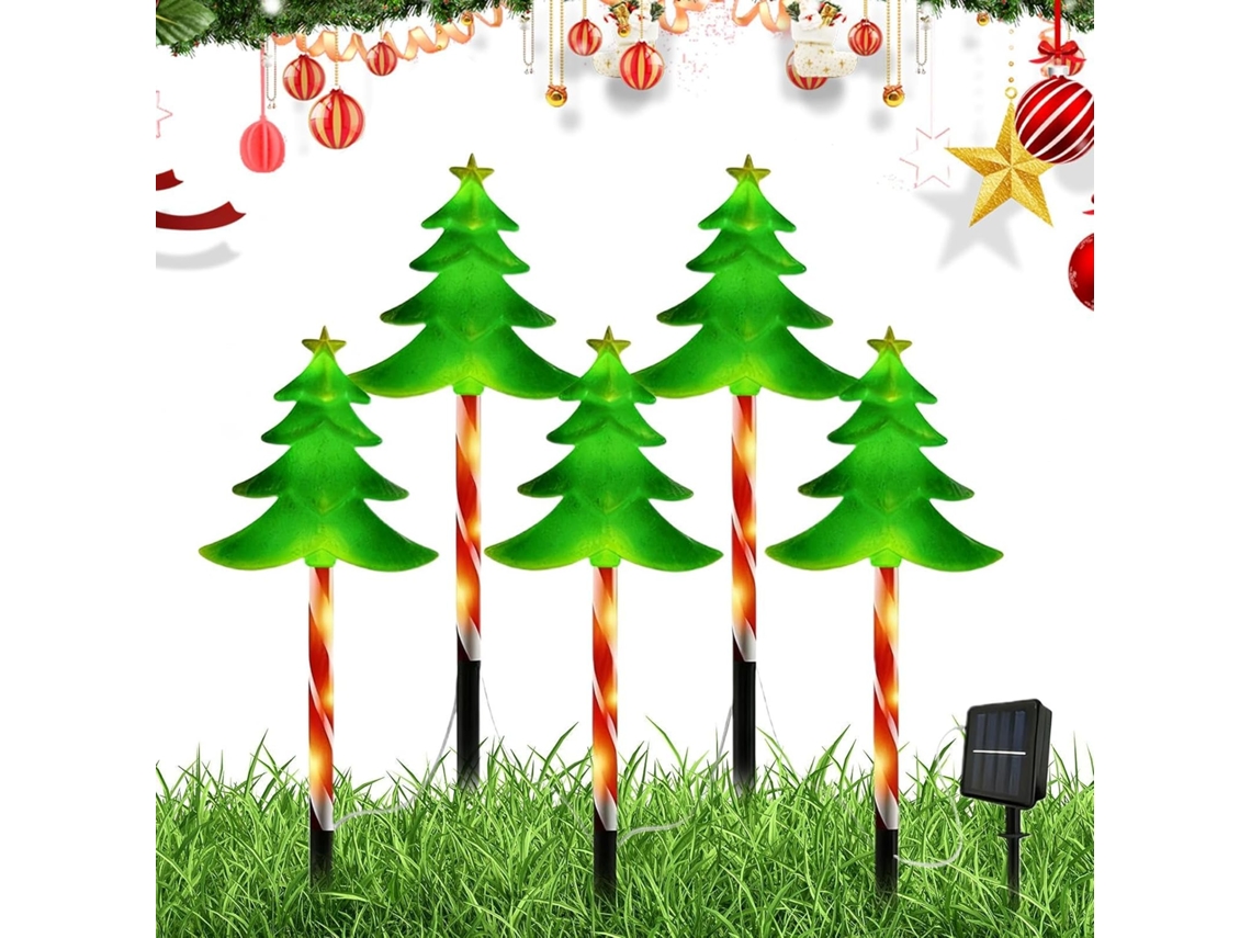 Lumières Solaires De Noël Pour Extérieur Éclairage Extérieur Sur Piquets De Jardin,decorações De N Gokoco