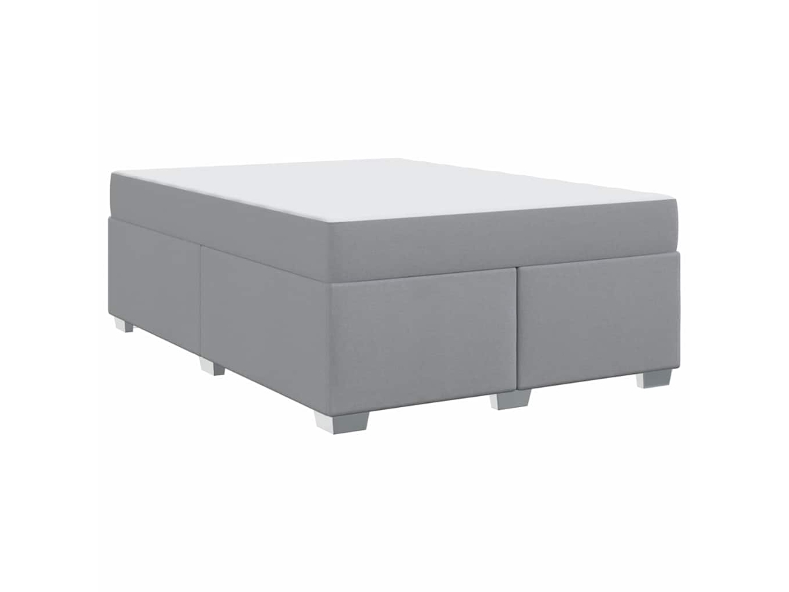 Conjunto 1 Estrutura Da Cama Vidaxl Cinzento-claro Tecido (140 X 200 Cm)