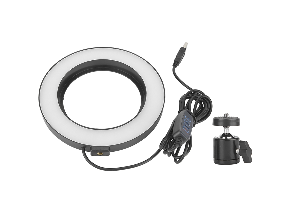 Luz Anular Led Ajustável De 6 Polegadas Para Fotografia, Vídeo, Estúdio, Câmera E Iluminação Para Selfie