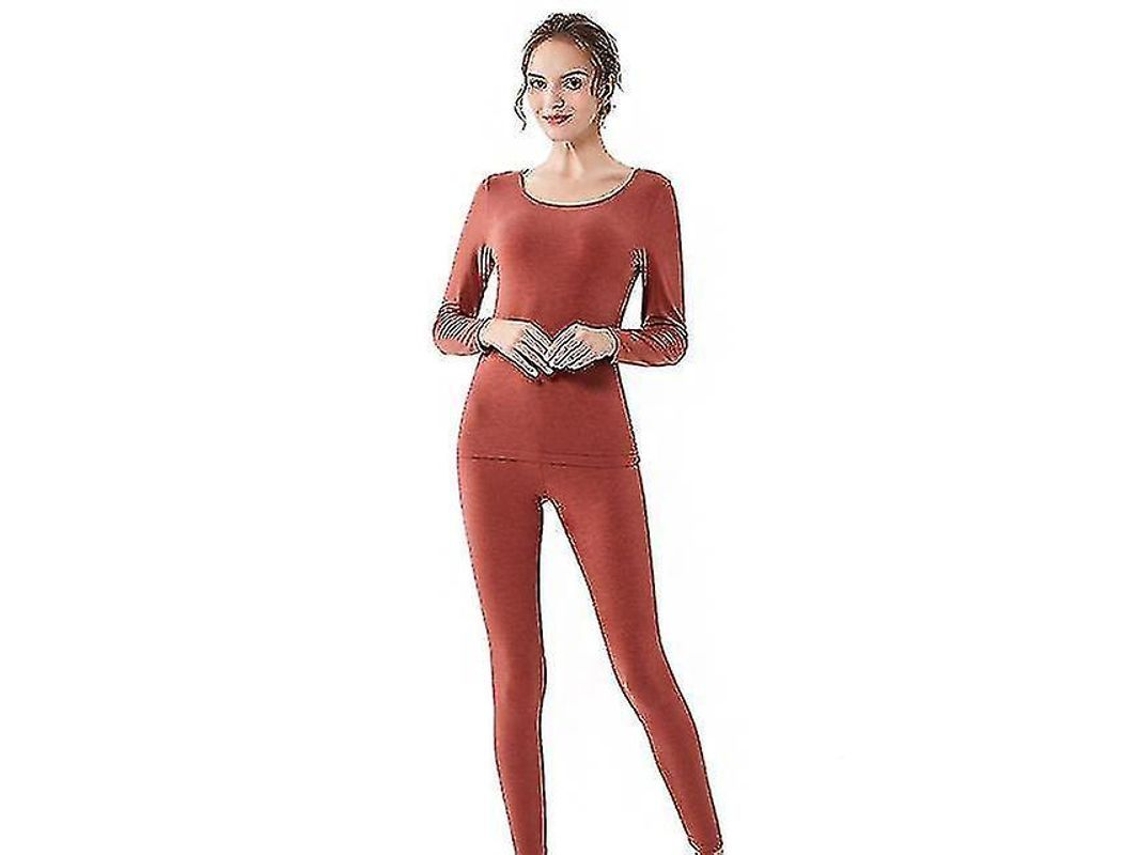 Conjunto de roupa íntima térmica ultrafina em modal para mulheres