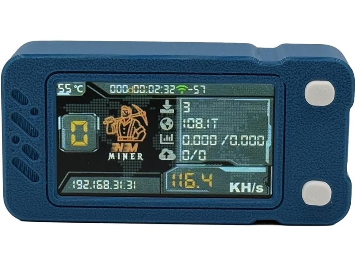 Nerdminer 118kh/s com Tela Colorida para Bitcoin SFUSHOS