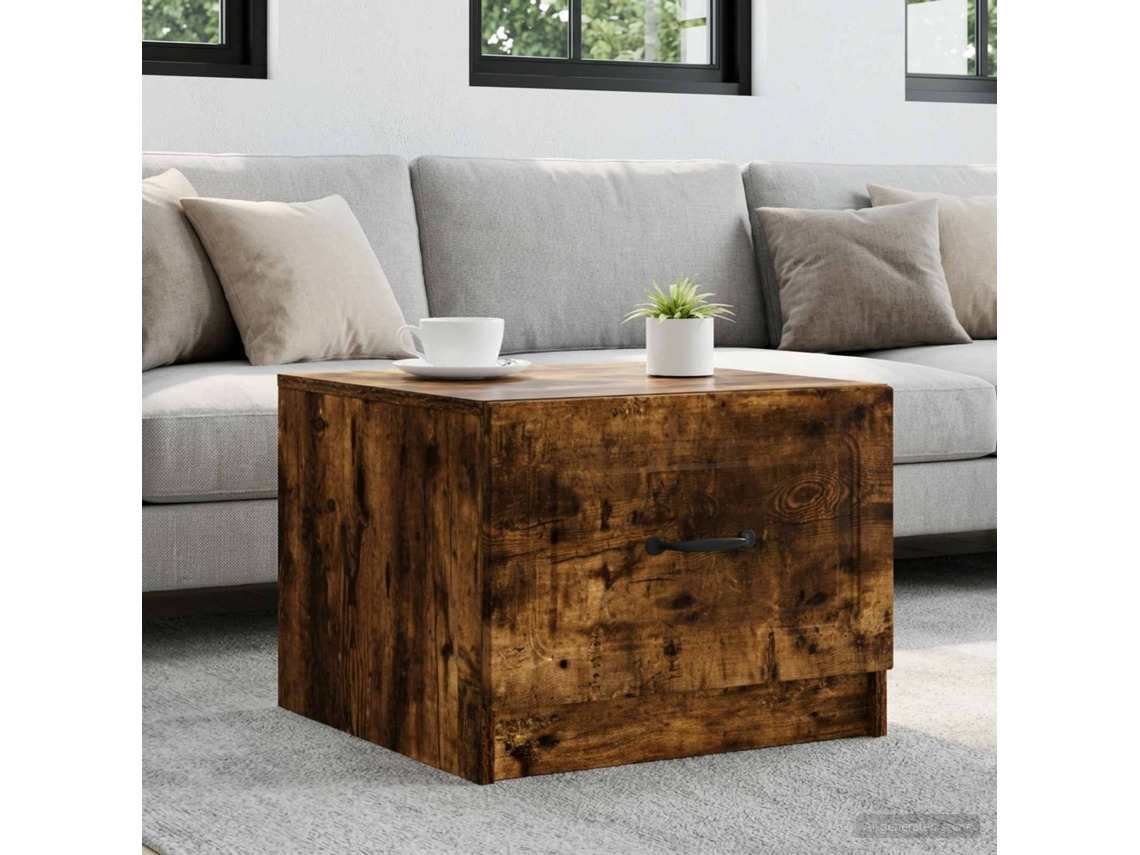 Vidaxl Mesa De Centro Carvalho Fumado 49 X 50 X 37 Cm