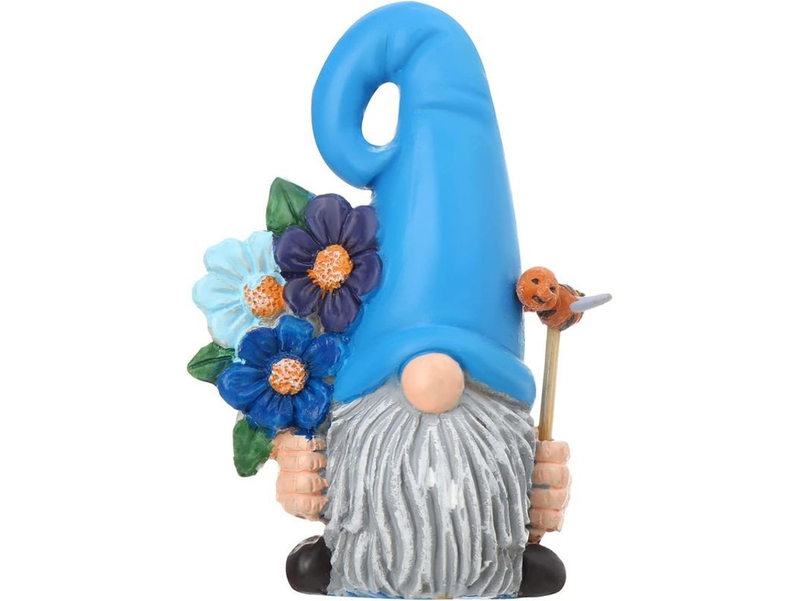 Estátua De Gnome De Resina Jardín Mágico Enano Coleccionable Figura Decorativa Miniatura