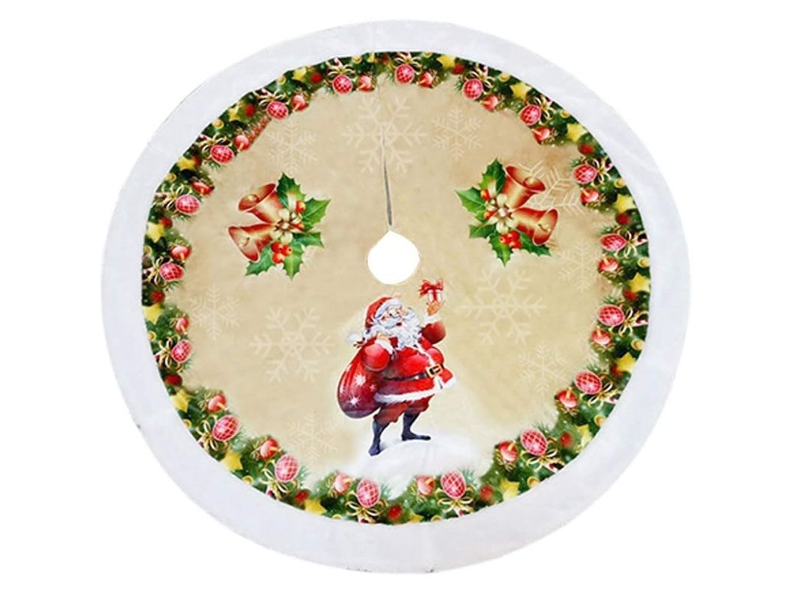Saias para árvore de Natal com desenhos festivos, cores natalinas, decoração para casa, Ano Novo.