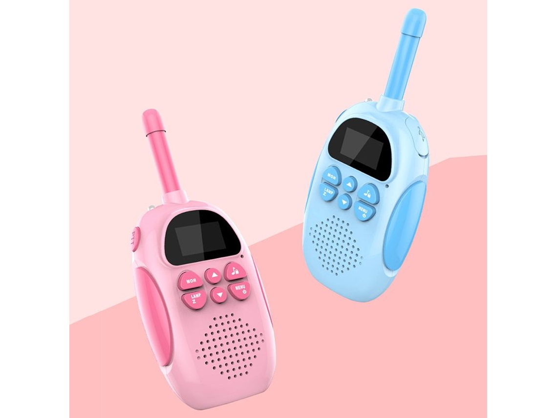 2 Walkie Talkies Infantis com Carregamento USB, Rádio Receptor Infantil