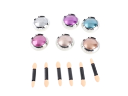 Polvo Espejo Para Uñas 6 Colores Metalizado Con Aplicador De Ojos Para Manicura Artística