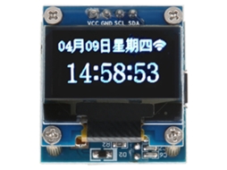 Módulo de Relógio com Tela Oled de 0,96 Polegadas, Placa Pcb Wifi, Bateria Botão 40mah, Usb Micro 5v | S/MARCA