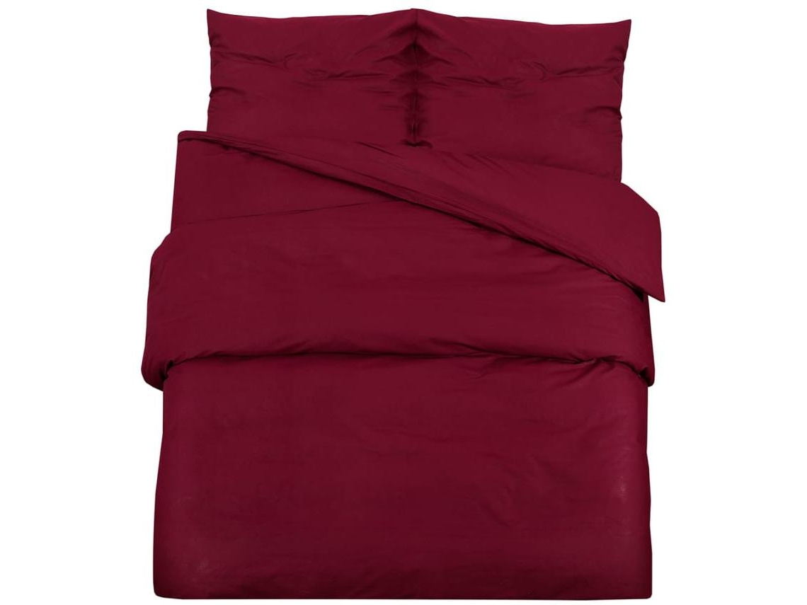 Duvet Cover Set, Duvet Cover Sets Vidaxl Vermelho Microfibra (135 X 200 Cm + 80 X 80 Cm)