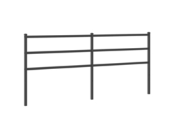 Headboard, Headboards Vidaxl Preto Aço (200 Cm)