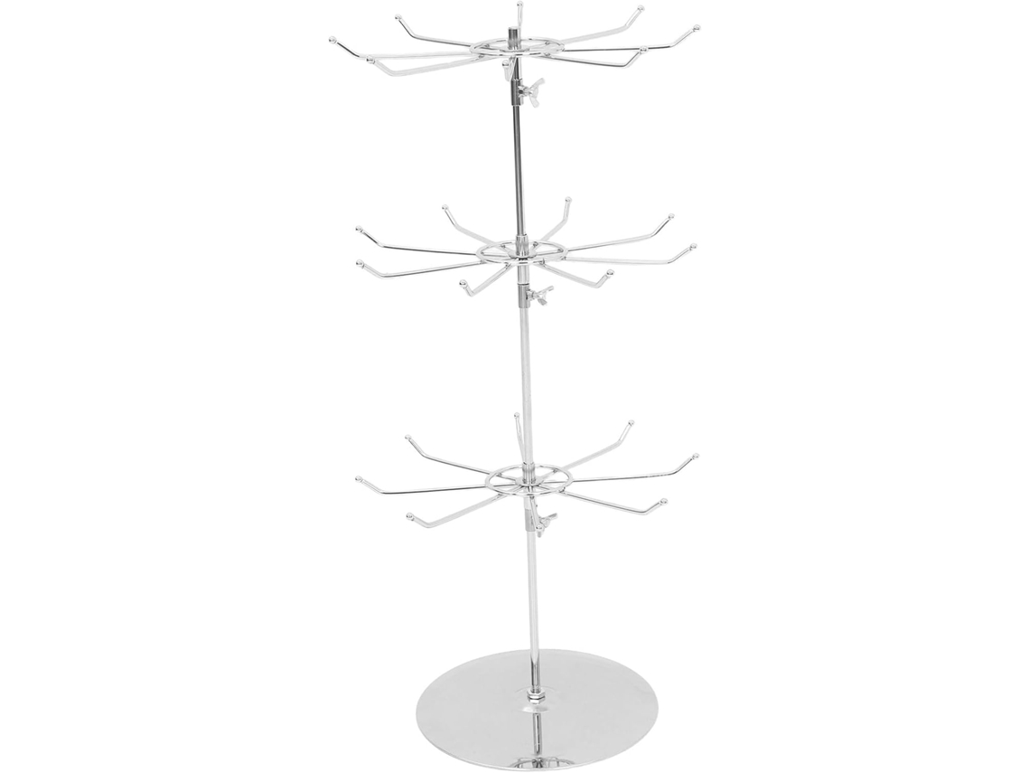 Suporte Giratório Para Joias Nuobesty, 3 Níveis, Aço Eletrolítico, 55 Cm De Altura, Organizador