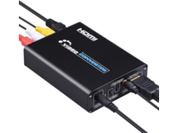 Conversor Av E S, Video Para Hdmi Preto