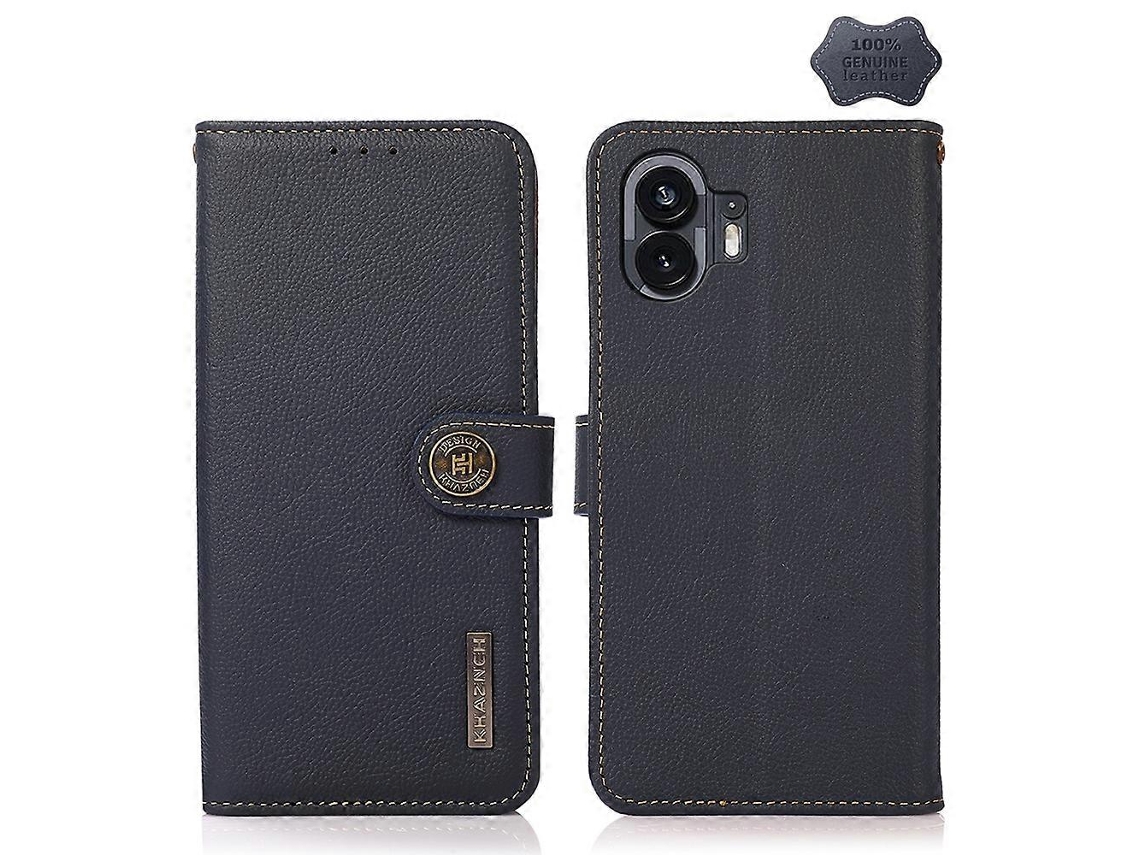 Capa De Couro Khazneh Custer Com Proteção Rfid Para Nothing Phone 2