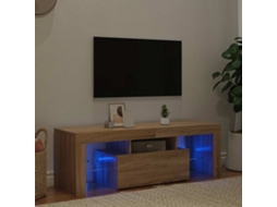 Vidaxl Móvel De Tv Com Luzes Led 120x35x40 Cm Carvalho Sonoma