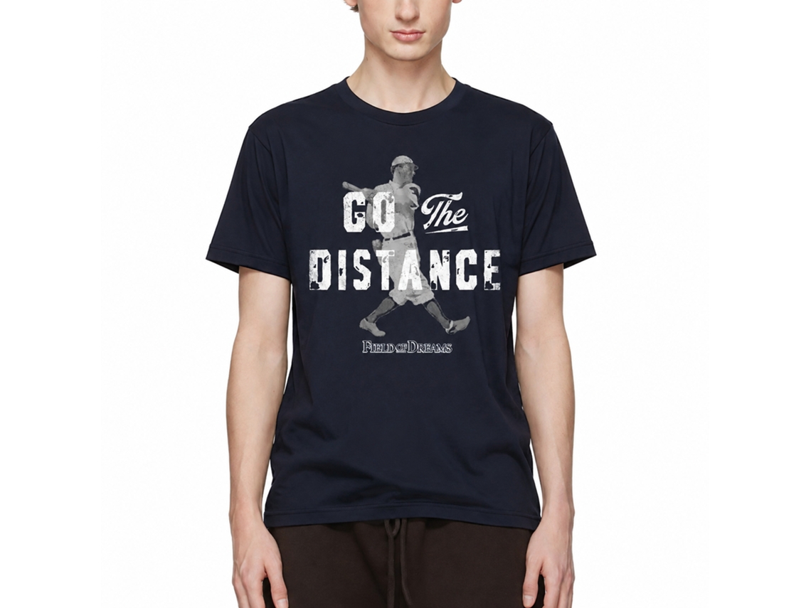 Rockinstone Field Of Dreams Quote And Player Navy Adult T-shirt Size:m