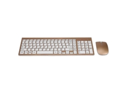 Lurelia Conjunto De Teclado E Mouse Sem Fio De 2,4 Ghz Compatível Com Mac, Pc E Windows Xp/7 (dourado)