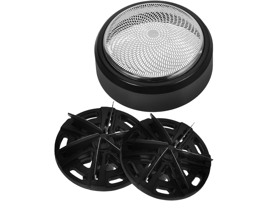 Conjunto De 3 Cabeças Rotativas De Aço Inoxidável Para Barbeadores Elétricos Masculinos.