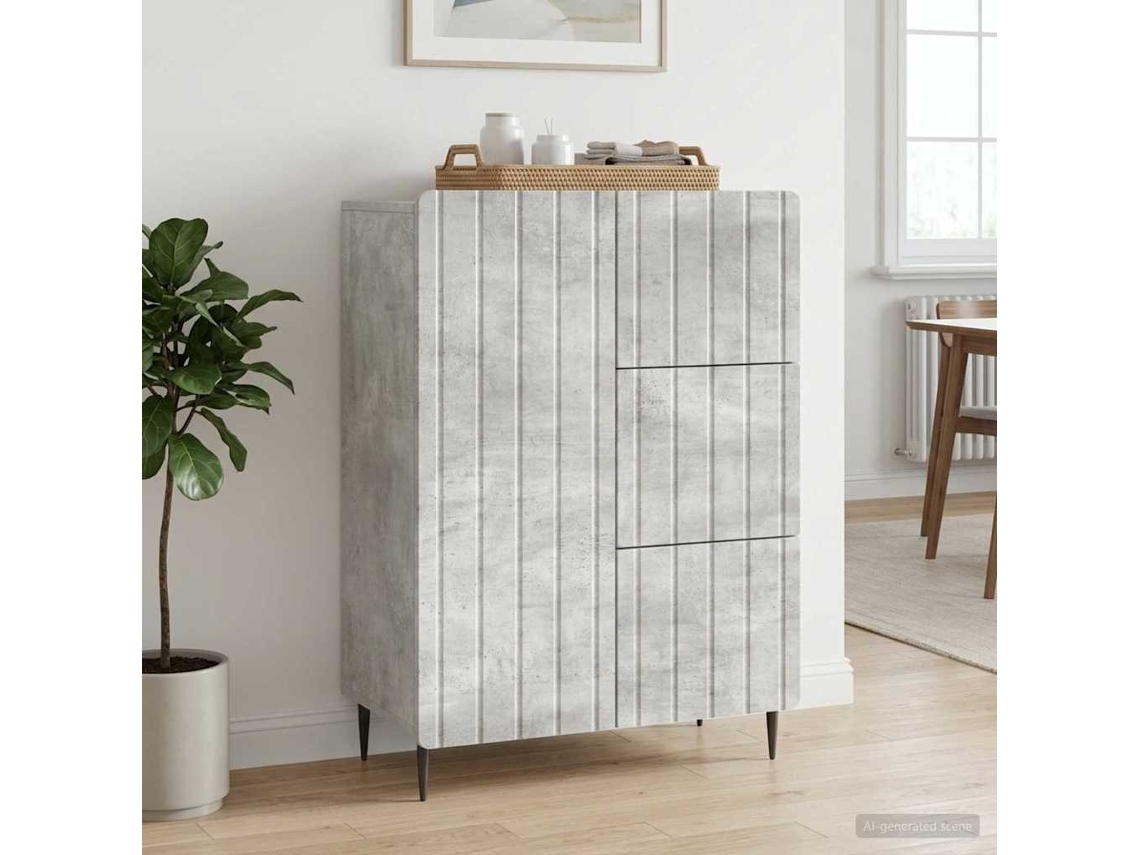 Vidaxl Buffet Com Gaveta Cinzento Cimento 66 X 34,5 X 91,5 Cm
