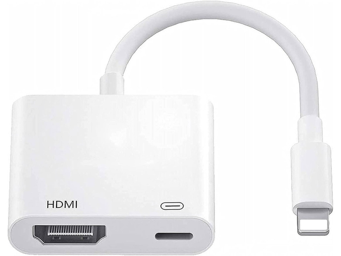 Adaptador Hdmi 1080p Para Iphone, Ipad, Ipod Sincronização De Vídeo E àudio, Com Carregamento, Compatível Com Ios, Plug Play Yizhood
