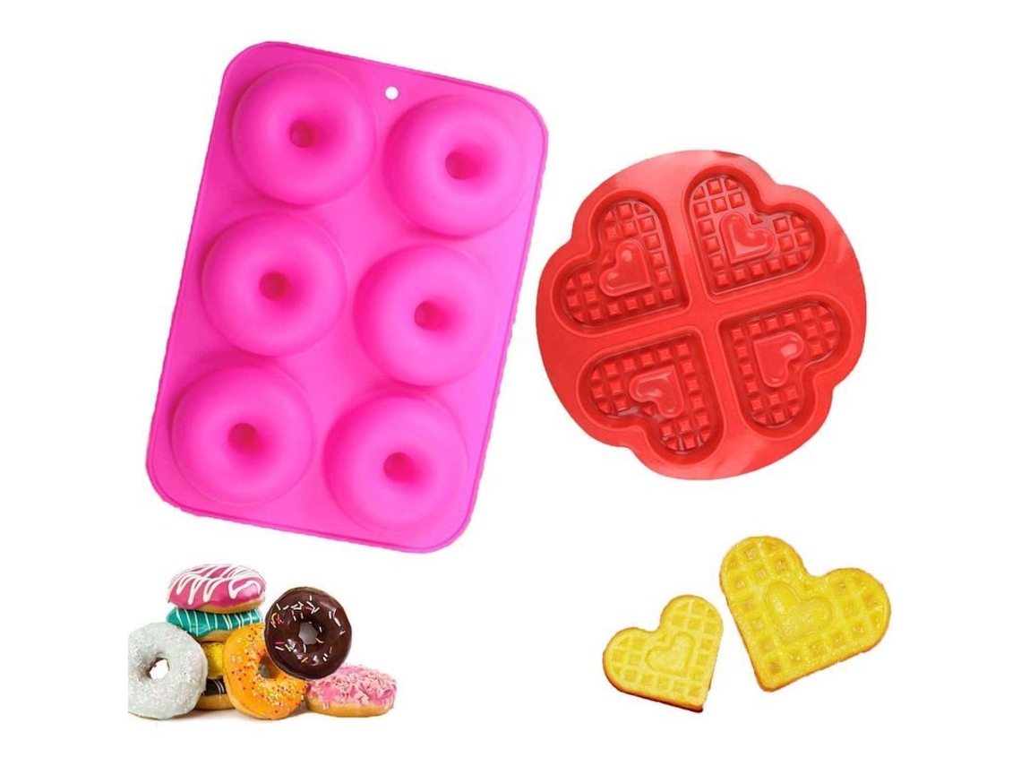 Molde De Silicona Para Magdalenas, Gofres E Rosquillas, Utensílios De Cozinha Resistentes Ao Calor