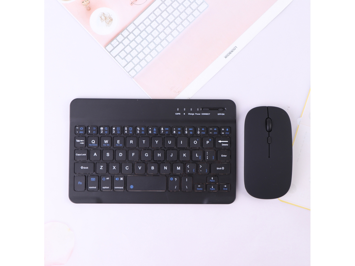 Conjunto De Teclado E Mouse Sem Fio Bluetooth Para Tablet E Computador Aquaforge