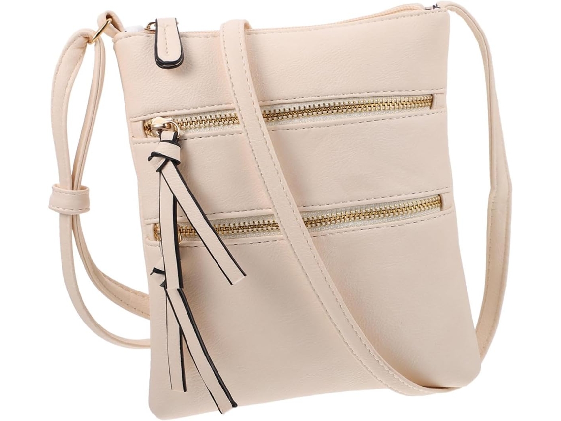 Bolsa De Ombro Feminina Bege Elegante, Bolsa De Mão Compacta Para Mulheres E Meninas, Estilo Carteira.