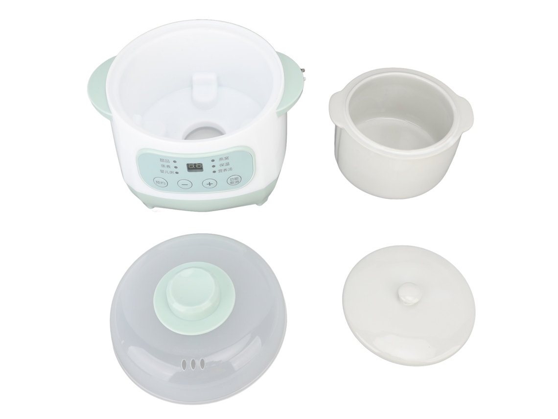 Slow cooker 200W 1L com timer digital, interior de cerâmica e tomada EU 220V LAXISCREED