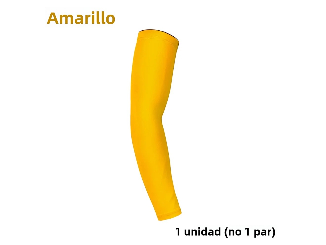 (1 Amarelo Xxl) Manga Esportiva Universal Para Proteção Uv Ao Ar Livre, Adequada Para Basquete, Futebol, Etc.