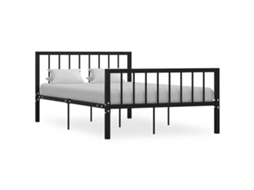 Vidaxl Estrutura De Cama 120x200 Cm Metal Preto