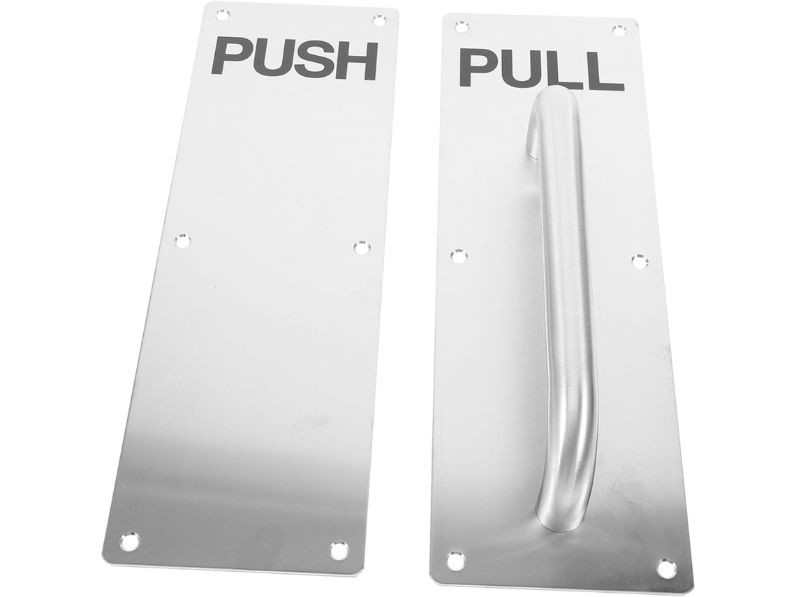 Placa De Pressão Para Porta Lifkome, Placa De Puxar Empurrar Para Porta Comercial Em Aço Inoxidável Fácil Utilização