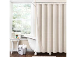 Conjunto De 2 Cortinas De Chuveiro Texturizadas E Transparentes Estilo Fazenda Com Forro De Peva, 182,9 X 182...