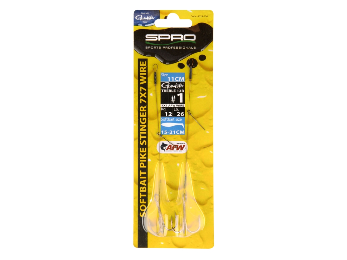 Conjunto de 2 Iscas SPRO Pike Stinger Tr 13B #1/0