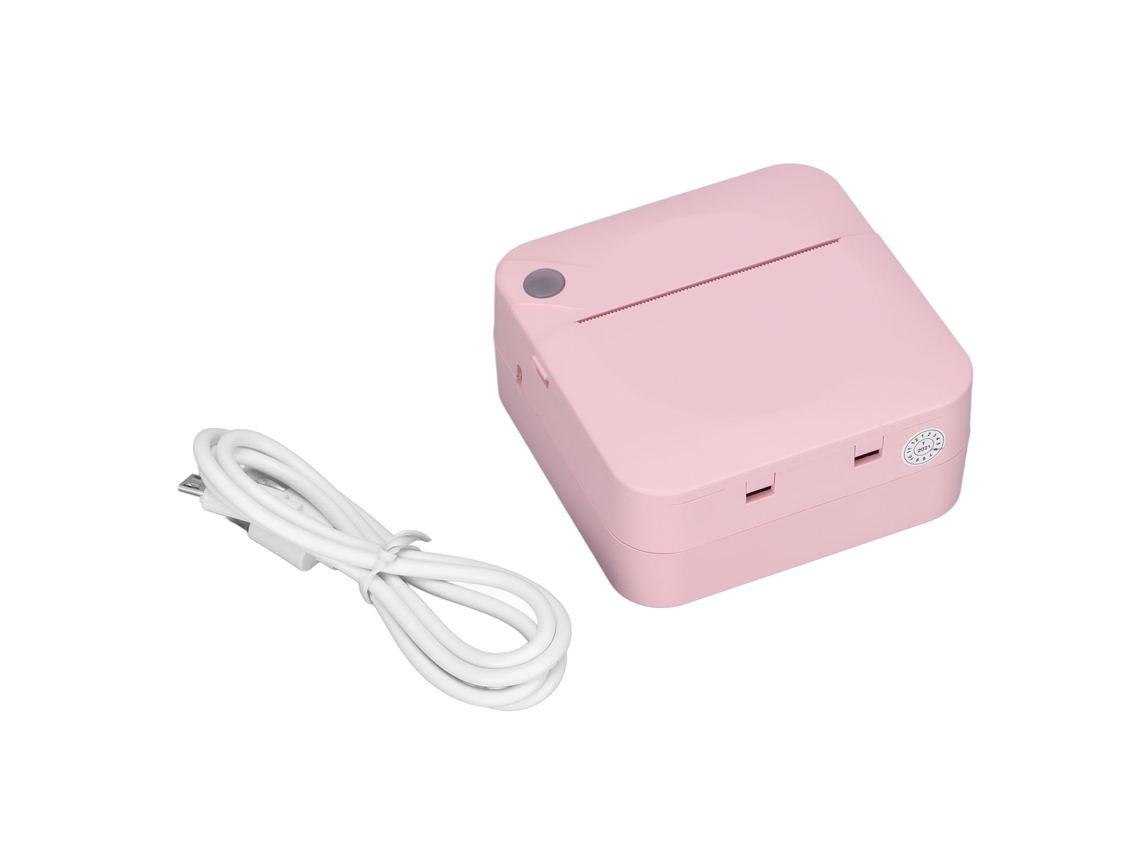 Impressora Portátil Mini De Termo 200dpi Bateria Recarregável Design Ergonômico Rosa