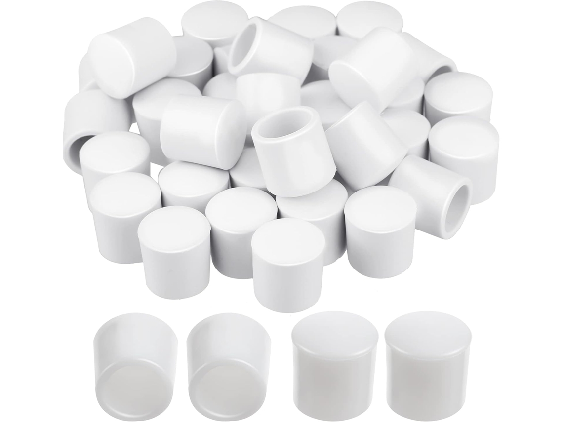 Tope De Puerta Con Cubierta De Goma, 20 Piezas (blanco)
