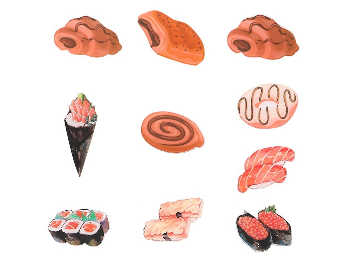 10 Unidades de Ímãs de Geladeira para Sushi ALLINLESS