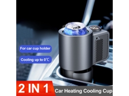 1-smart 2 Em 1 Carro Aquecimento Arrefecimento Copo Frio Café Quente Leite Bebidas Elétricas Aquecedor Frigorífico Suporte Para Bebidas Viagem Mini Fr