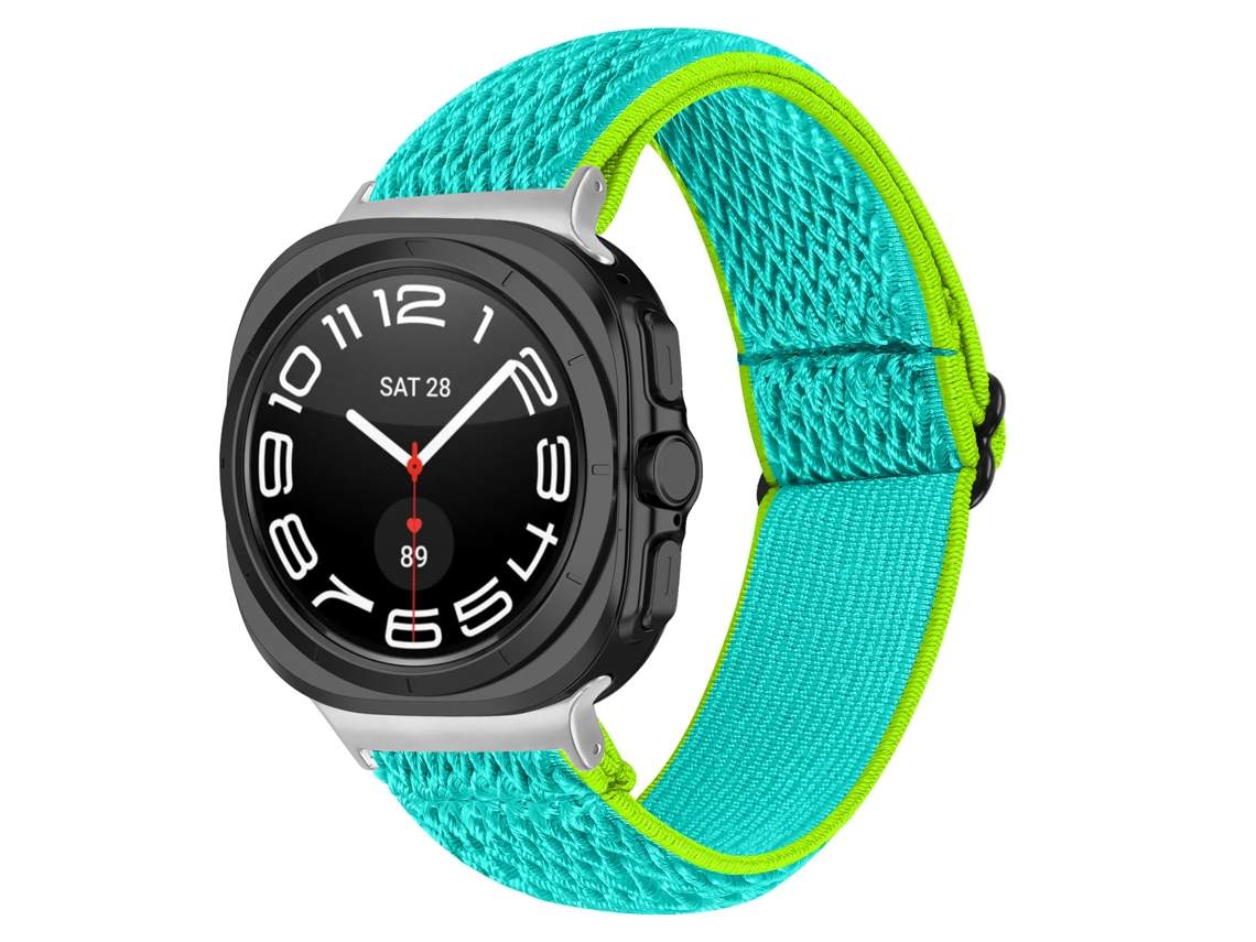 Bracelete Em Nylon Tecido Para Samsung Galaxy Watch 9 (40/44 Mm) Verde Menta