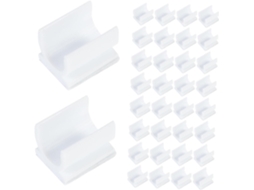 Clipes Adesivos Para Canetas E Lápis Tehaux, 100 Unidades, Suporte Plástico Para Quadros Brancos, Fivela Para Uso
