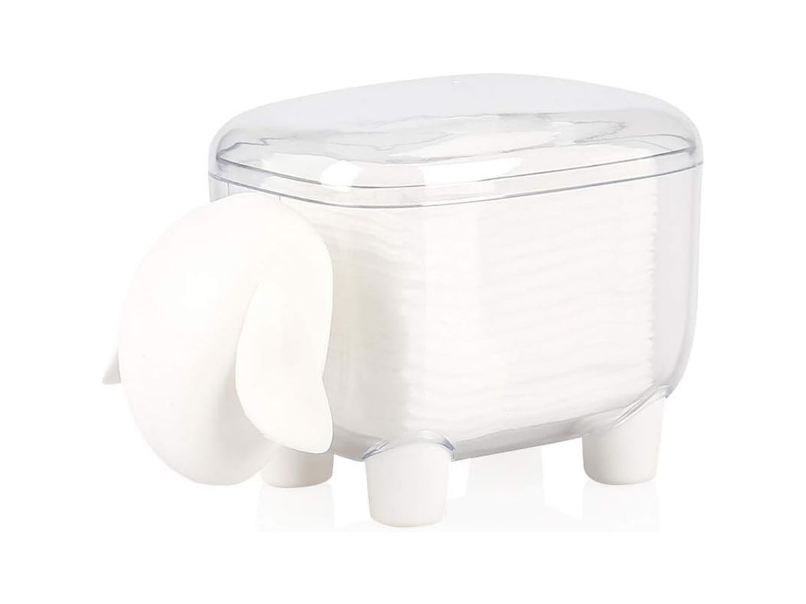 Portahisopos Forma De Oveja Dispensador Organizador Para Algodón Y Palillos Higiénico Transparente