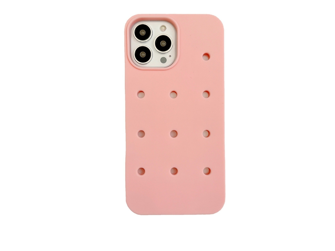Capa Para Iphone 17 Pro Rosa Com Fecho De Fivela, Estilo Japonês E Coreano, Em Silicone Macio.