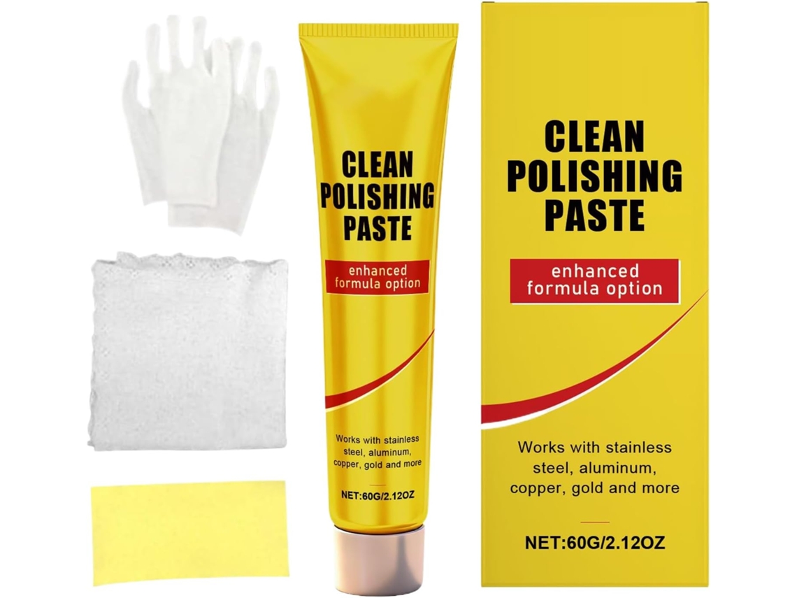 Limpador De Cromados, Creme De Limpeza 60g, Polimento Profundo De Metais Com Longa Duração