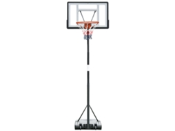 Cesta Basquete com Poste Ajustável 2,55-3,05m Uso Interno Preto Branco S/MARCA