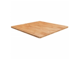 Tampo Mesa Quadrado 90x90x2,5cm Carvalho Tratado Castanho Claro Lovely Home