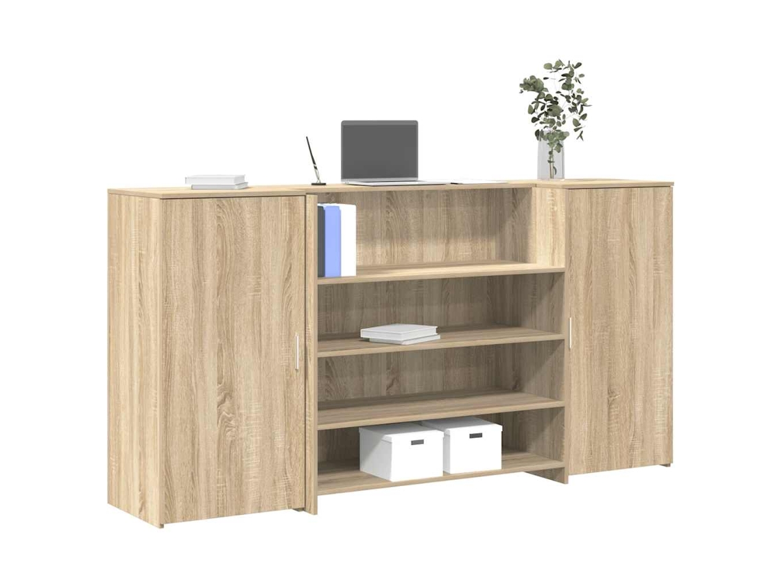 Vidaxl Balcão Recepção 200x50x103,5 Cm Deriv. Madeira Carvalho Sonoma