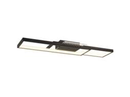 Plafon Led Retangular 43w,3000 6000k,4600lm,controle Remoto,70x30cm,preto BTFORUS