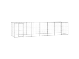 Vidaxl Canil De Exterior 16,94 M² Aço Galvanizado