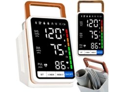 Monitor De Pressão Arterial De Braço Recarregável Com Tela Lcd E Guia Voz, 22, 32 Cm