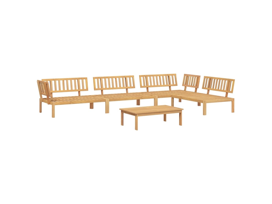 Conjunto 1 Conjunto De Sofá De Paletes Vidaxl Marrom Madeira De Acácia (100 X 60 X 30 Cm)