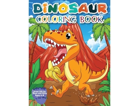 Livro Dinosaur Coloring Book for Kids Great Gift for Boys amp Girls, Ages 4-8 de Fairyland Books (Inglês)
