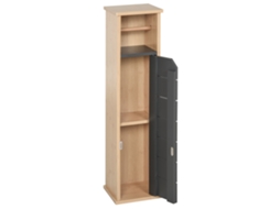 Suporte Papel Cinzento 2 Higiênico Andares Mdf Bambu