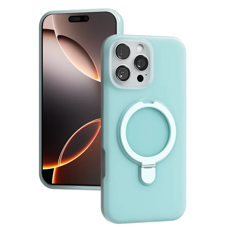 (iphone 13, Ciano) Anel Magnético De Silicone Líquido Para Suporte, Capa Magsafe Para Iphone